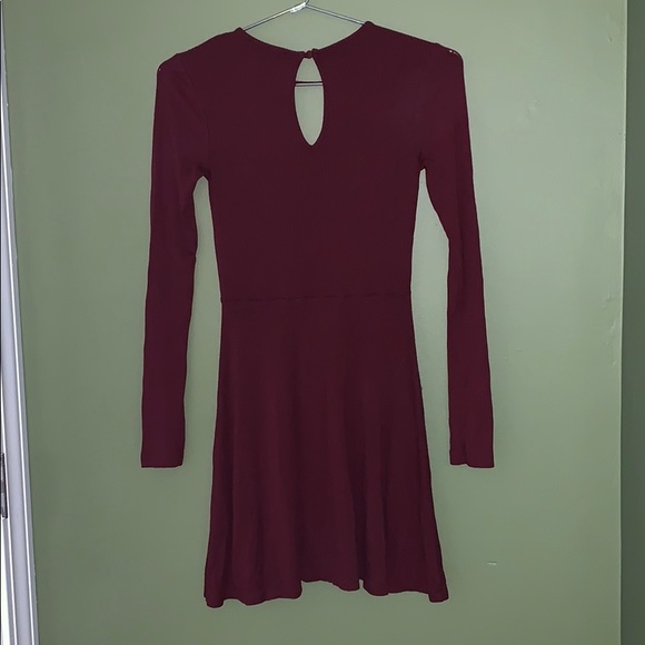 Midi burgundy dress - Picture 2 of 3